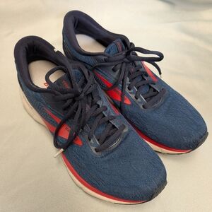 Brooks Trace Blue and Red Running Shoes Size 9